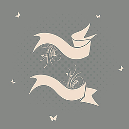 時(shí)尚的絲帶或旗幟背景設(shè)計(jì)