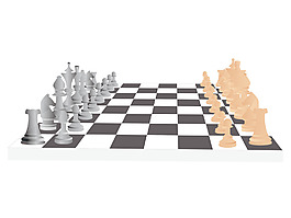矢量棋盤和人物