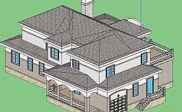 二层别墅sketchup模型