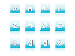 光澤圖標矢量集