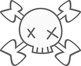 EMO顱骨矢量元素