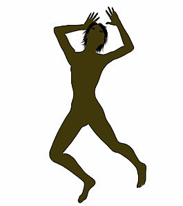 一個(gè)假扮女人剪影