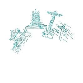 山東手繪中國名勝景區