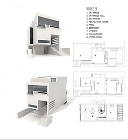 結構復雜的3D建筑室內效果圖