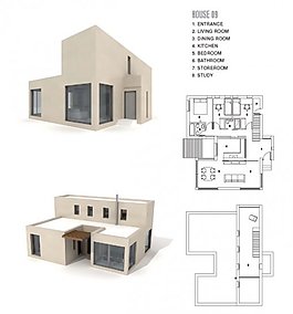 雅致的3D建筑室內(nèi)效果圖