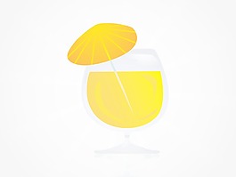穿著雞尾酒傘
