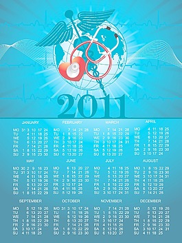 2011矢量日歷