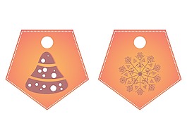 快樂的圣誕節(jié)的標簽向量集