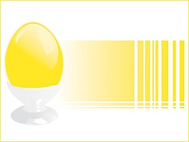 孤立的黄色的复活节蛋在碗