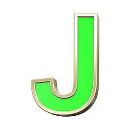 一封来自金框字母表浅绿色的设置