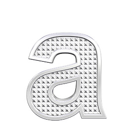 一個(gè)小寫(xiě)字母的字符集滾花鉻