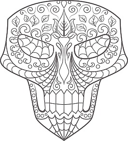 糖頭骨矢量元素