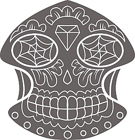 糖頭骨矢量元素