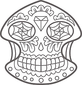糖頭骨矢量元素