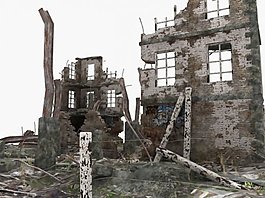 廢墟場景3D素材