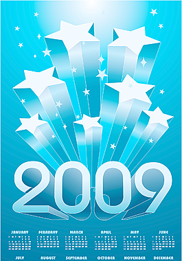 2009 - 12個(gè)月的日歷