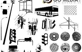 城市公共設施GoMedia出品矢量素材