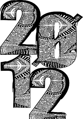 2012新年快樂矢量插畫