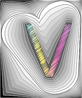摘要字體矢量插畫