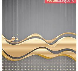 黃金的動感線條背景矢量素材