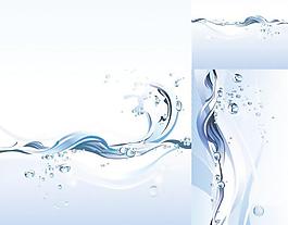 洶涌的水主題矢量素材