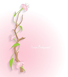 花枝向量的旗帜