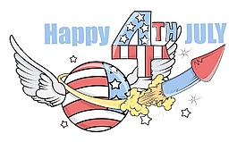 第四快乐庆祝七月的插图