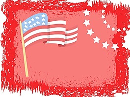 美國七月第四矢量搖滾主題設計