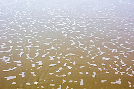 海灘上的波浪紋理