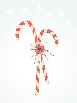 圣誕背景甘蔗和糖