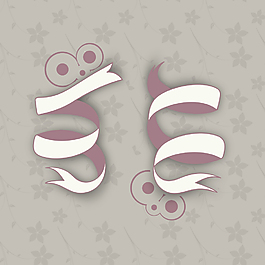 時(shí)尚的絲帶或旗幟背景設(shè)計(jì)