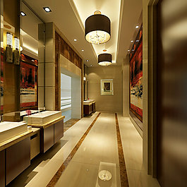 公共衛(wèi)生間模型