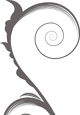 矢量花卉渦流