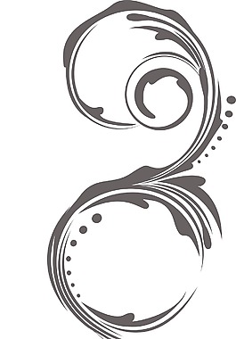 矢量花卉渦流