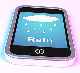 智能手機(jī)顯示雨天氣預(yù)報(bào)