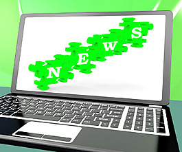 電腦顯示新聞簡報