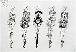 系列裙裝設(shè)計手稿