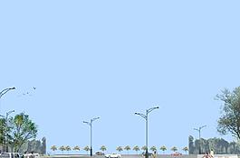 道路景觀模板