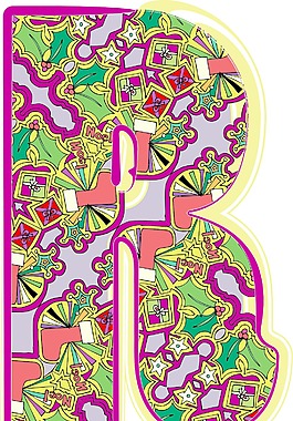 圣誕節(jié)的手寫(xiě)體字母矢量插畫(huà)