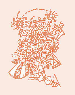 迷幻風格化設計冬季背景