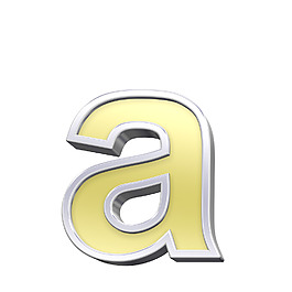 小寫(xiě)字母的字母組的金鉻框架