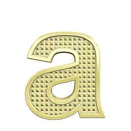 一個(gè)小寫字母的字符集滾花金