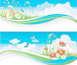 春天banner01向量