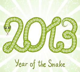2013年的蛇創(chuàng)意圖形矢量素材04