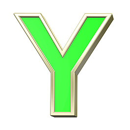 一封来自金框字母表浅绿色的设置