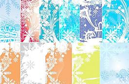 雪花主題矢量素材品種