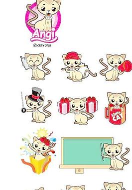 可愛(ài)的小貓向量