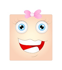 幸福的女性的脸微笑