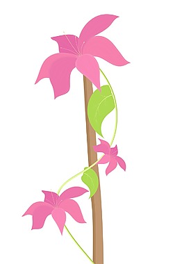 装饰花枝向量