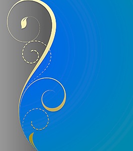 金色花賀卡模板